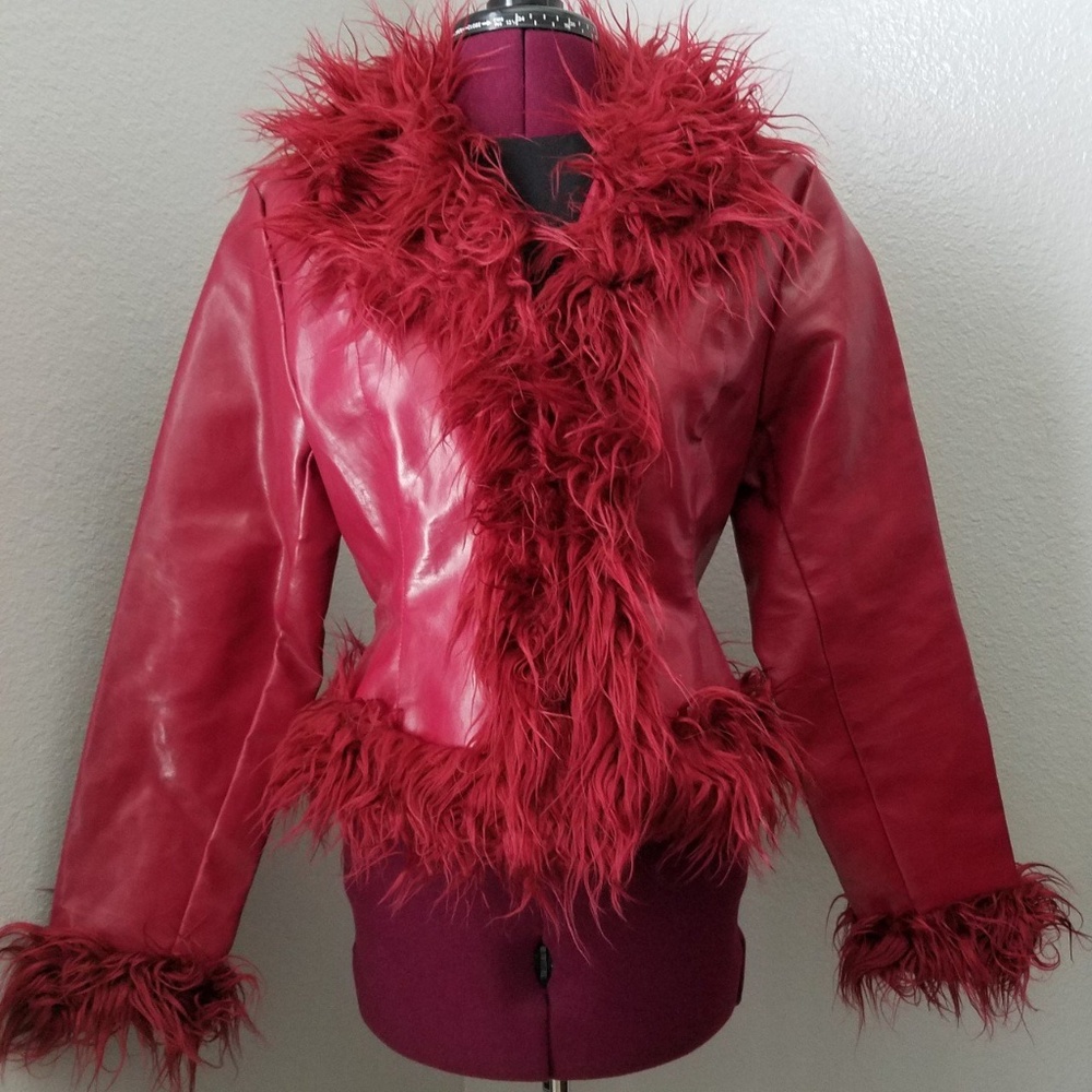Charlotte Russe, Faux Leather Fur Jacket